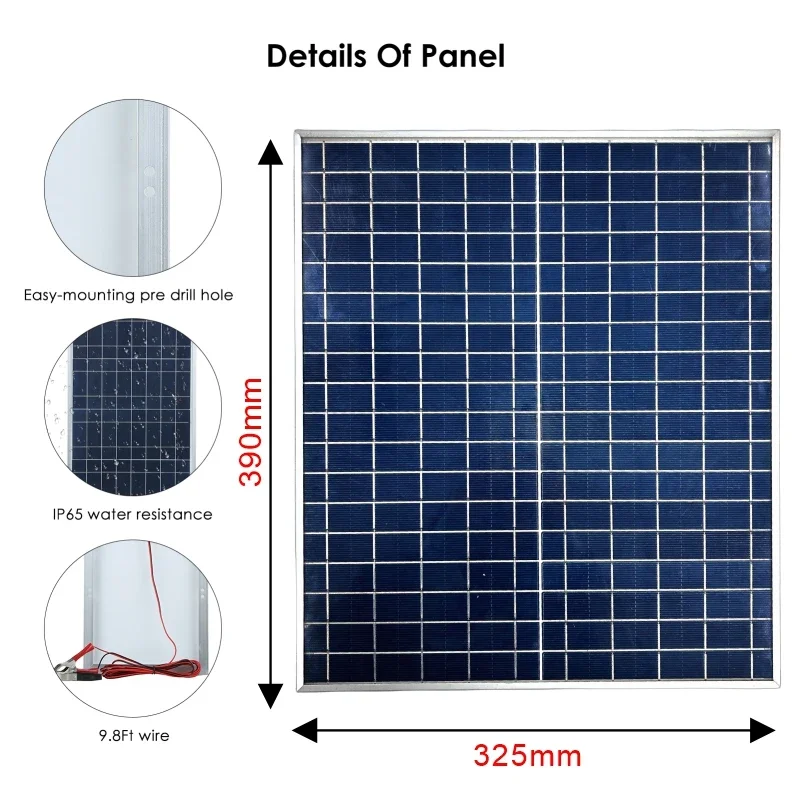 Kit pannello solare 500W 1000W completo generatore solare a celle solari ricaricabile da esterno portatile da 12V policristallino per la casa