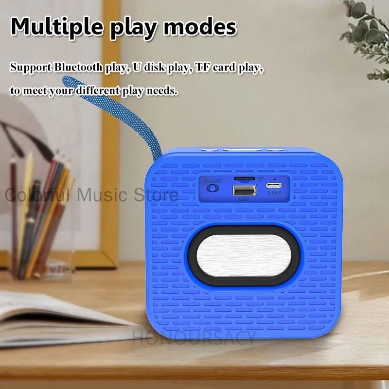 Bicicleta inteligente bluetooth alto-falante mini subwoofer colorido rgb iluminação carga usb portátil mp3 player de música com cartão tf usb dirve