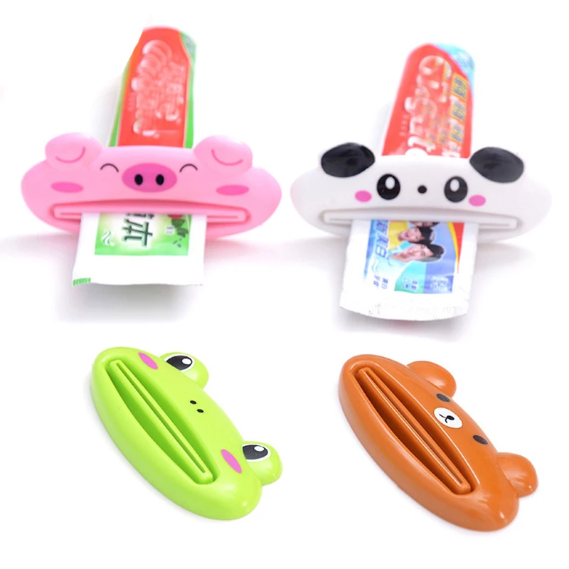 3pcs Travel Portable Toothpaste Extruder Multifunction Cartoon Cosmetic Toothpaste Organizer Extruder Tools Wash Accessories