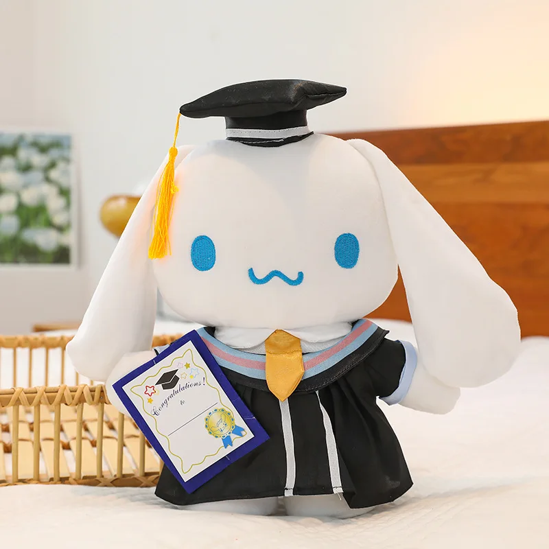 Sanrio Anime Plush Cinnamoroll My Melody Kuromi Hello Kitty Graduation Plushie Doll Kawaii Soft Stuffed Graduation Gifts image 6