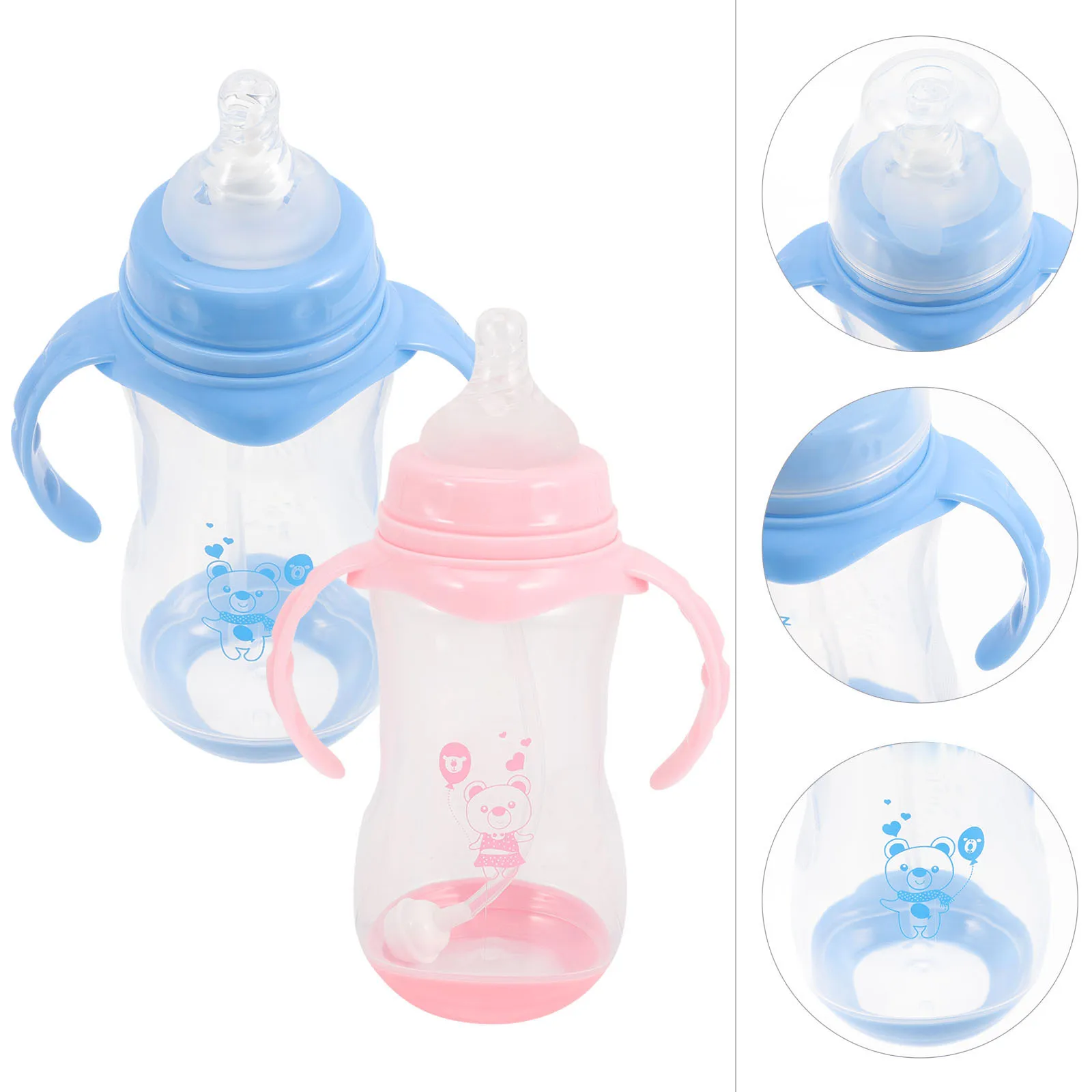 

1 комплект, детская бутылочка с широким горлышком, изменение цвета, безопасная, без запаха, легкая, портативная, герметичная, легко чистится, подарок для новых родителей