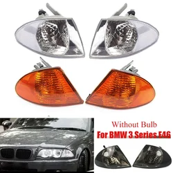 For BMW 3 Series E46 Sedan 1999 2000 2001 Flashing Fog Cover Without Bulb Headlight Corner Light Turn Signal
