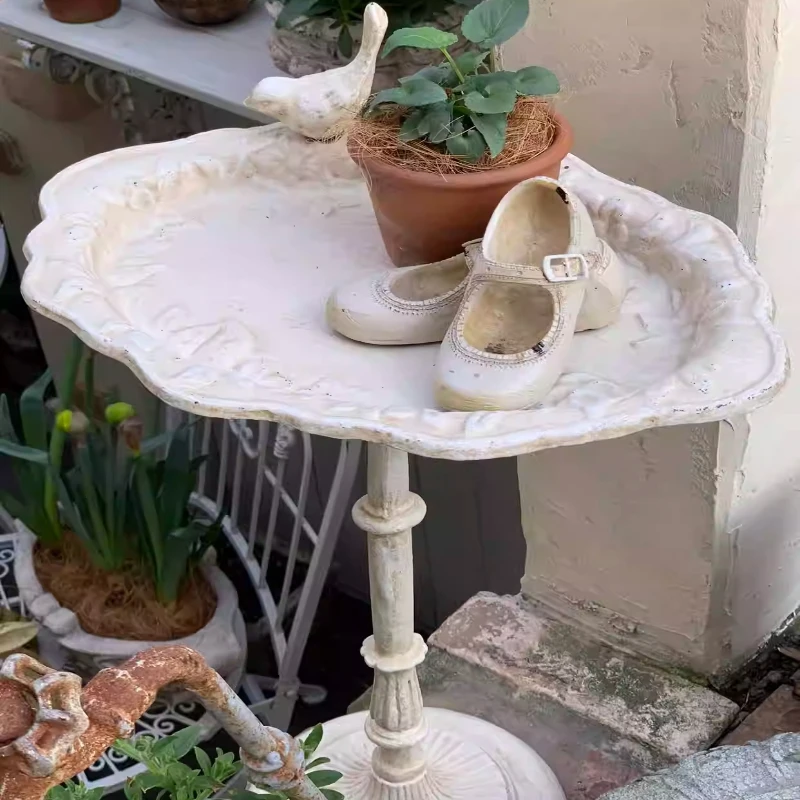 French Retro Flower Rack Wrought Iron Do Old Bonsai Holder Garden Balcony Grocery Rack Courtyard Decoration Flower Pot Holder