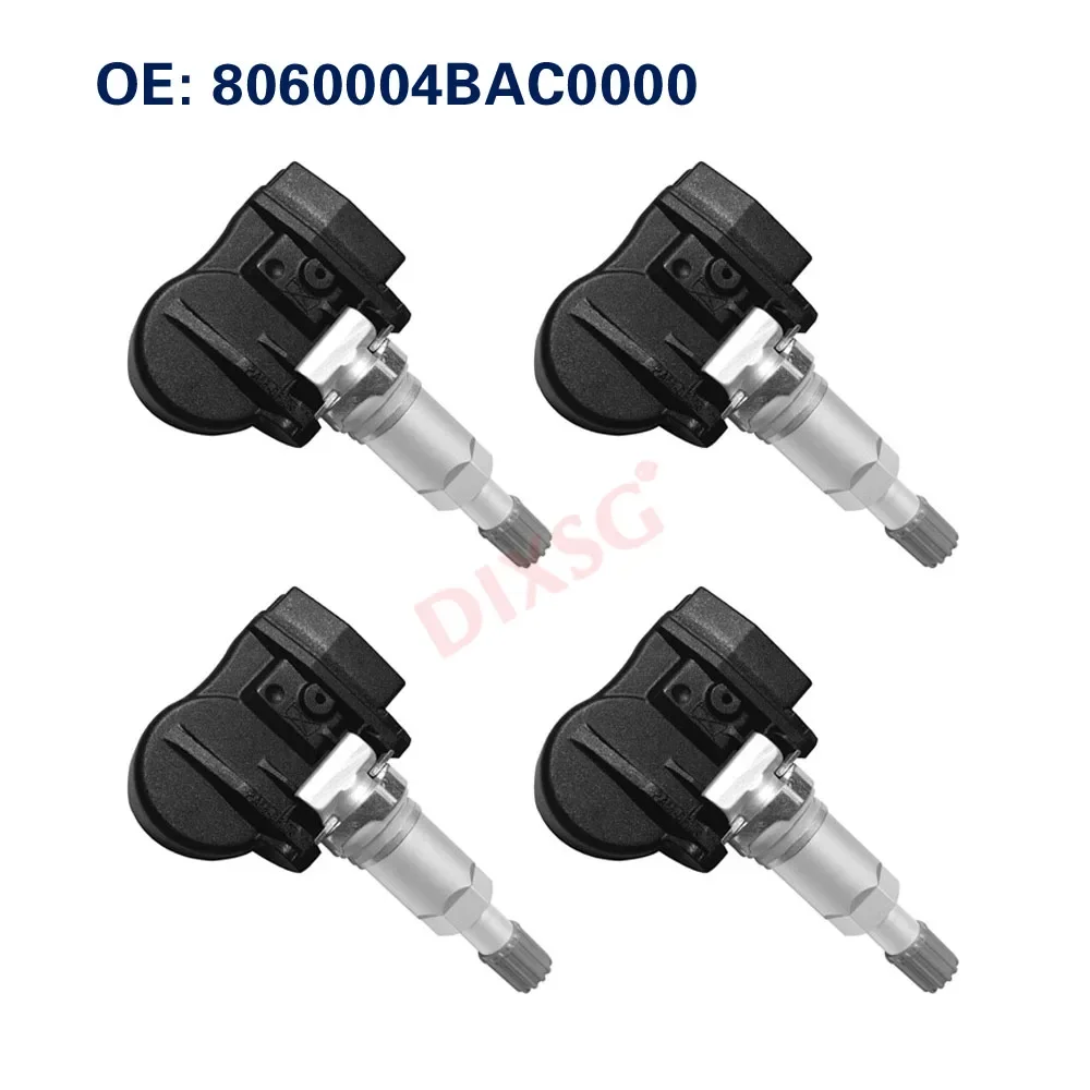 

Комплект из 4 датчиков давления в шинах TPMS 8060004BAC0000 для Trumpchi AION GM6 GM8 GS3, 433 МГц