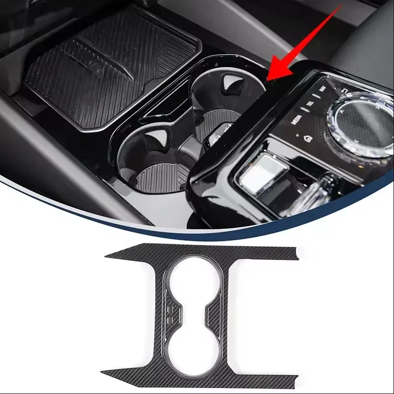 

Для BMW 5 серии G60 2024, центральная консоль, настоящее углеродное волокно, автомобильный держатель для стакана с водой, рамка, накладка, наклейка, автомобильные аксессуары