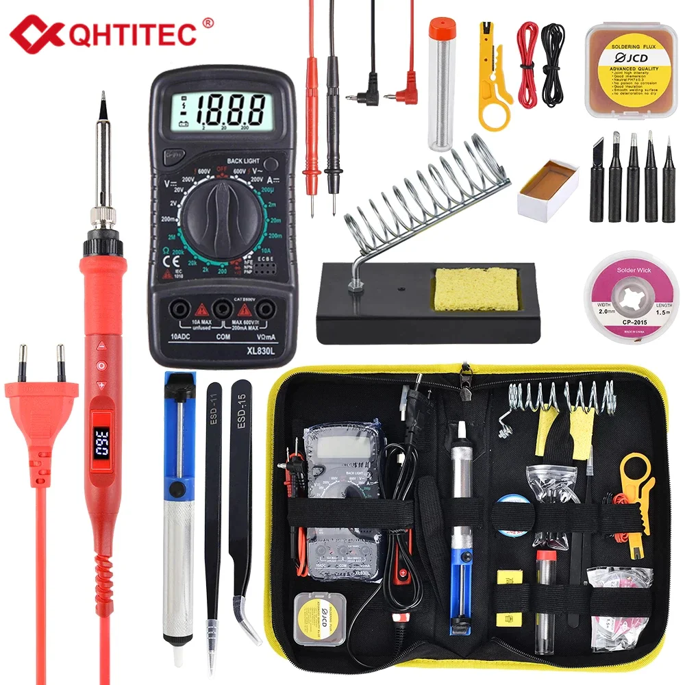 

JCD 80W Electric Soldering Iron With Multimeter Welding kit Adjustable Temperature LCD Digital Display Multi-function Button908U