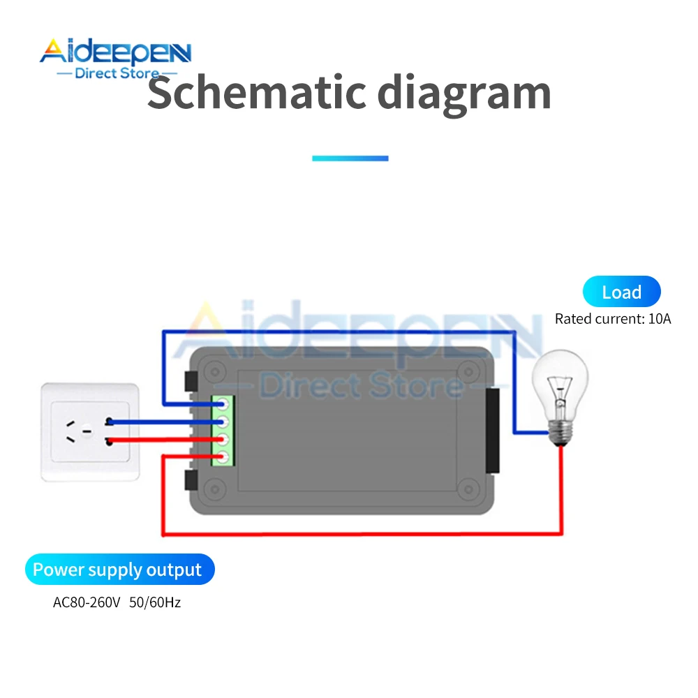 PZEM-020 Wattmeter Power Meter Voltmeter AC 80-260V Voltage Power Analyzers LCD AC Electricity Meter 10A 2200W Detector