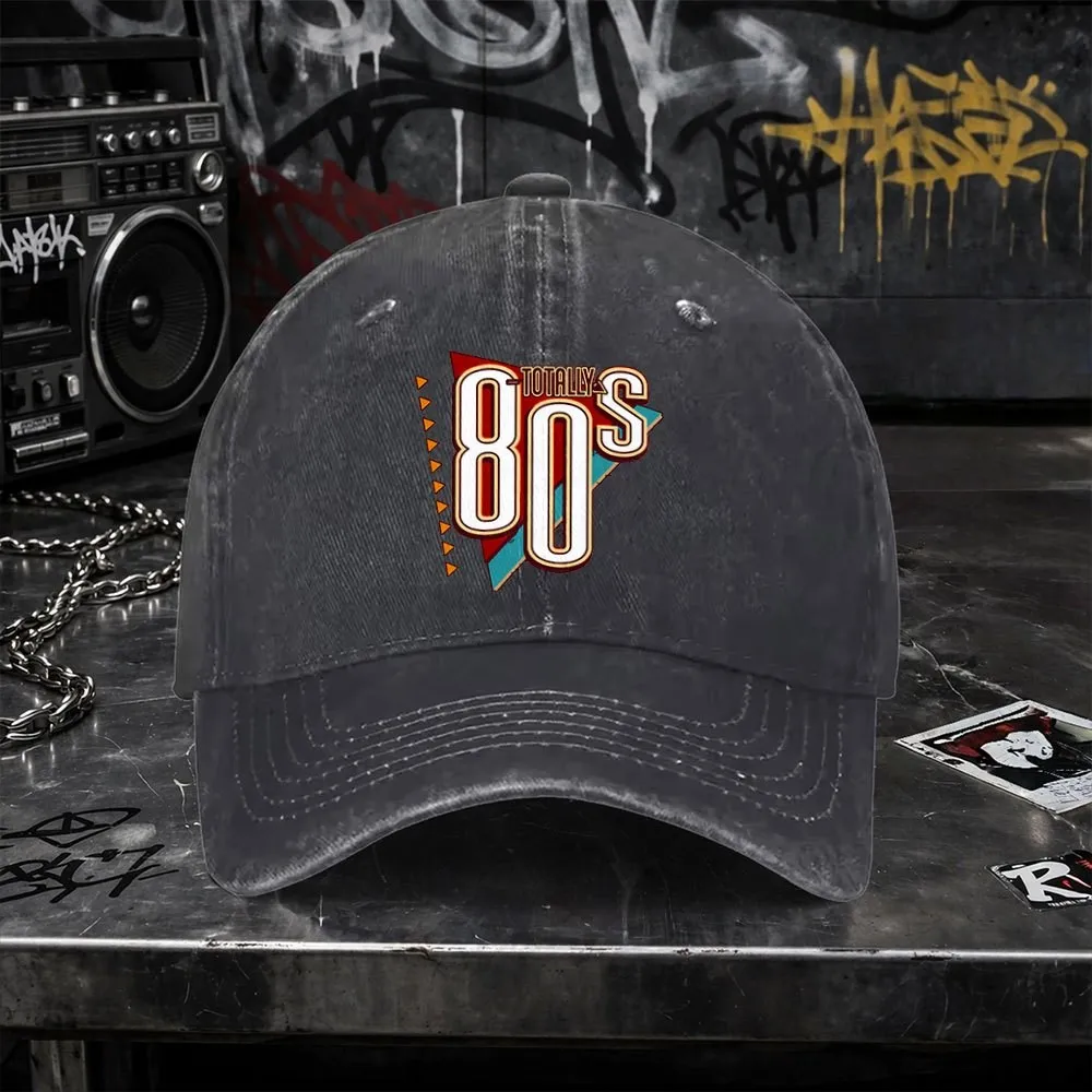 Totally 80s Retro Vintage Washed Baseball Cap Unisex Outdoor Street Style Casual Hat