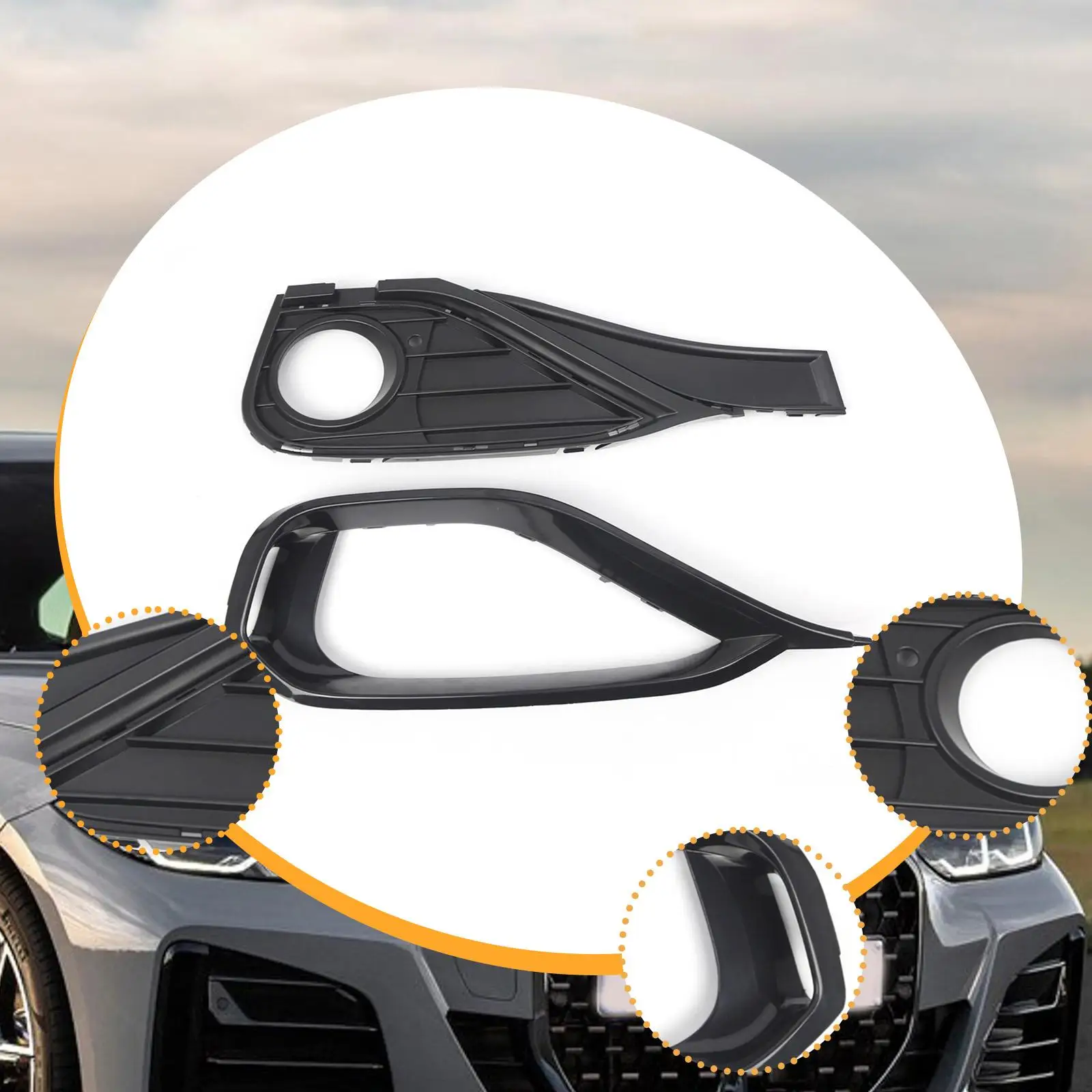 الجبهة الضباب ضوء الكسوة يغطي 51117294834 الضباب ضوء مصباح الحافة يغطي لسيارات BMW 4 سلسلة F32 14-20 F33 2014-2020 F36 2014-2020