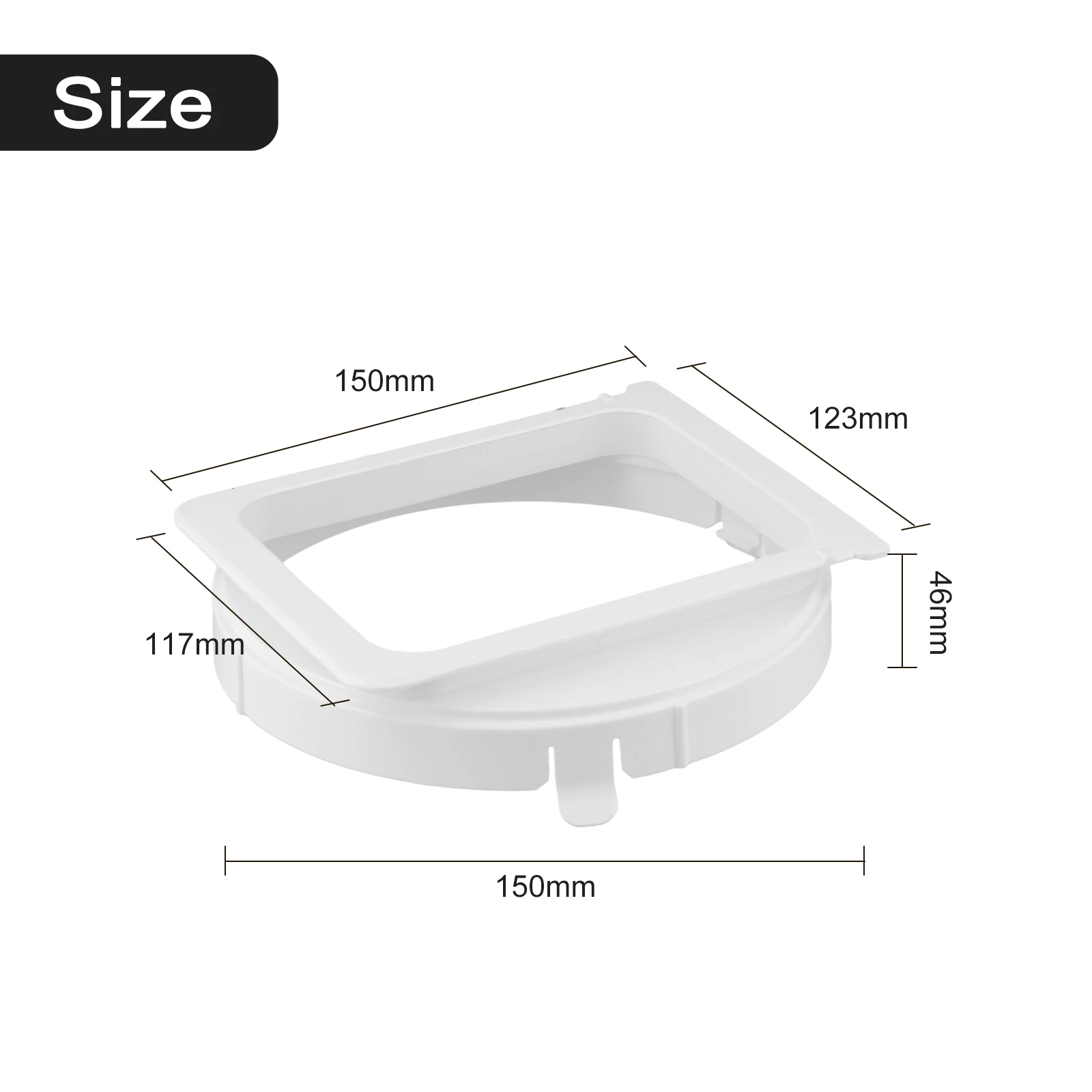 

For Office Cooling Air Conditioner Interface Pipe AC Exhaust Hose Connector Practical Design Compatible With 15cm Outlet