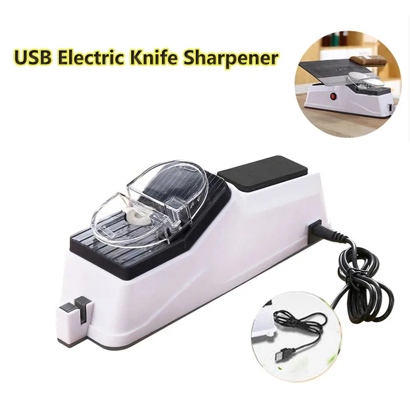 

Sharpener USB Electric Knife Sharpener Scissors Multi-function Sharpening Machine Adjustable Kitchen Gadgets Tools Accessories