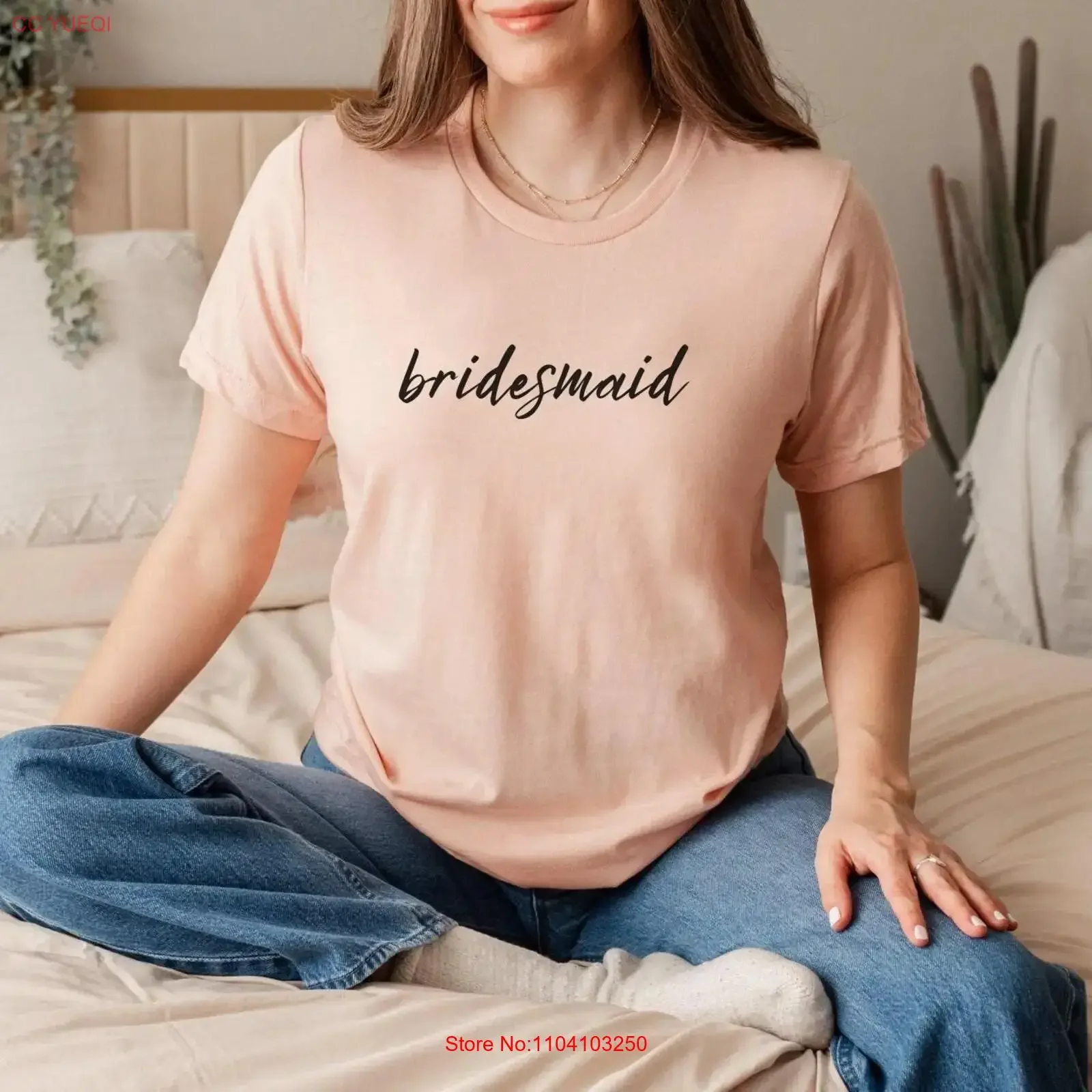 

Футболка подружки невесты, идея для свадебной вечеринки, свадебное племя невесты, винтажная стираная модная повседневная универсальная стильная мягкая футболка