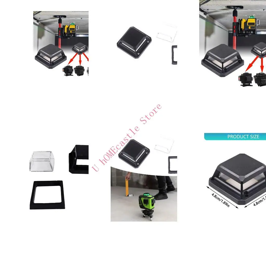 63HF Portable 8/12Line SelfLeveling Level Protector Protective Glass with Rubber Rings Lampshade For Quick Visualization