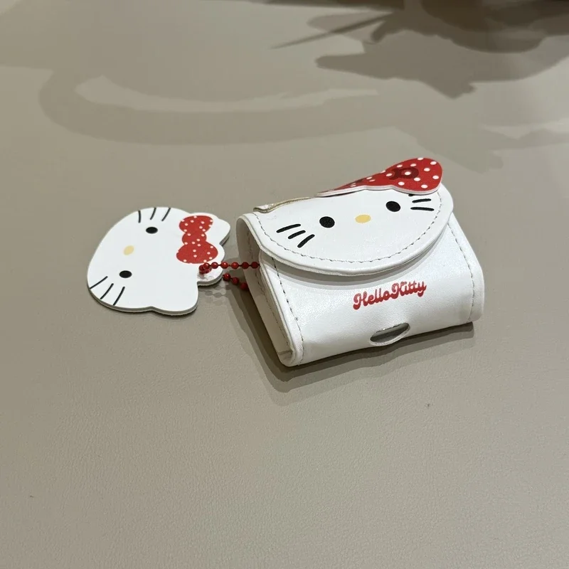 لطيف الكرتون سانريو مرحبا كيتي حقيبة جلدية حقيبة سماعة الاذن ل AirPods 1 2 3 4 برو 2021 سماعة لاسلكية تعمل بالبلوتوث سماعة سماعة حقيبة