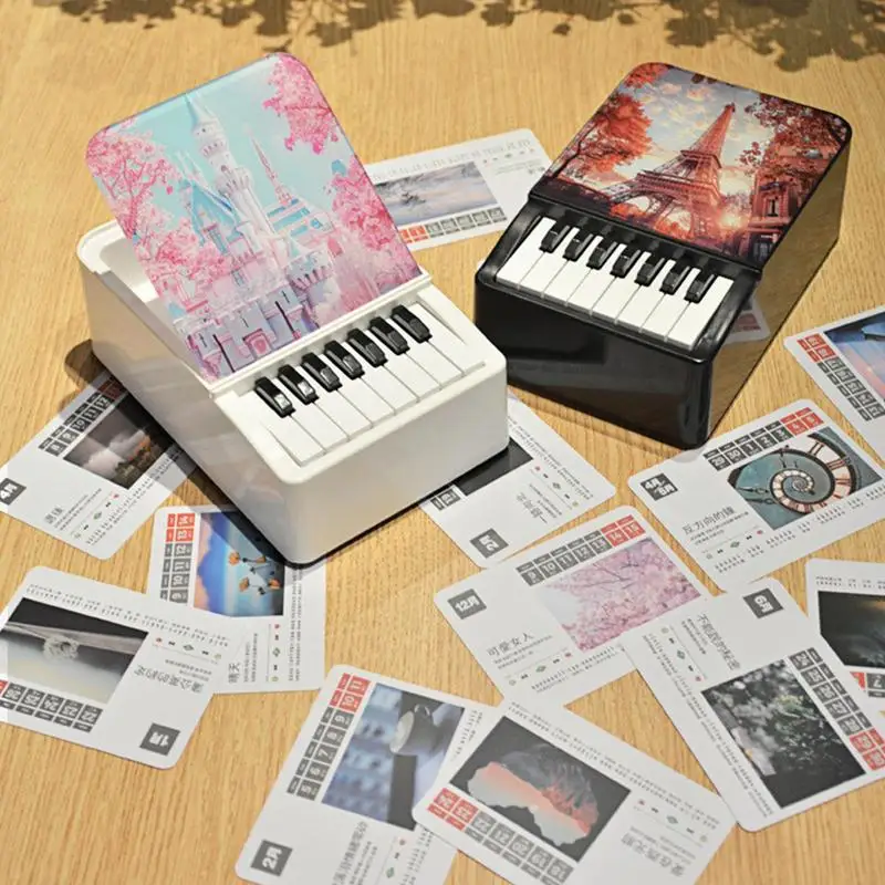 Piano Desk Calendar 2025 Finger Piano Monthly Music Desk Playable Calendar Creative Desk Calendar With 32 Famous Songs Aesthetic