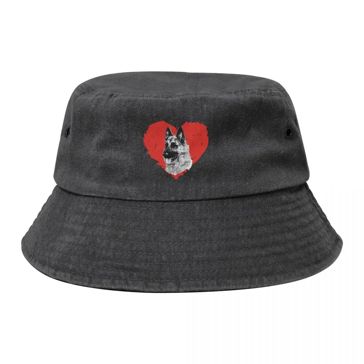 

German shepherd dog love Bucket Hat Wild Ball Hat luxury caps cute Uv Protection Solar Hat Men Golf Wear Women's