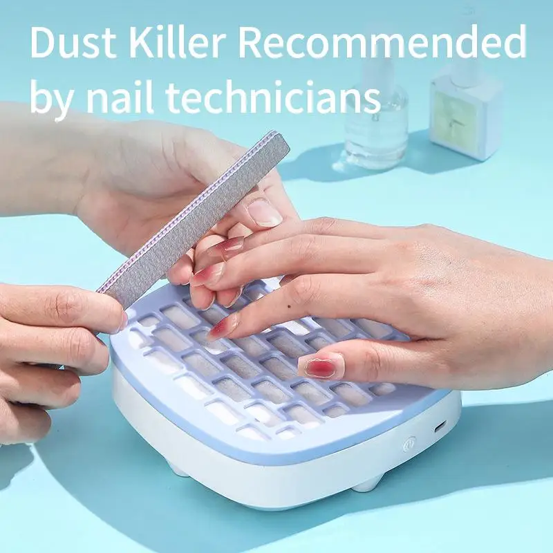 1Pcs Compact Nail Dust Collector Lightweight Portable Vacuum Fan Reusable Filter for Beginner Nail Art Storage Accessory