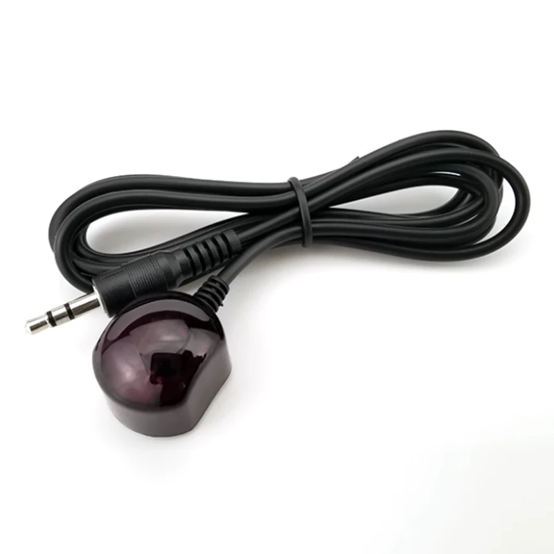 Infravermelho IR Remote Control Receiver Extender, Cabo de Extensão para Set Box, Preto, 3.5mm, 38kHz, 1 Pc