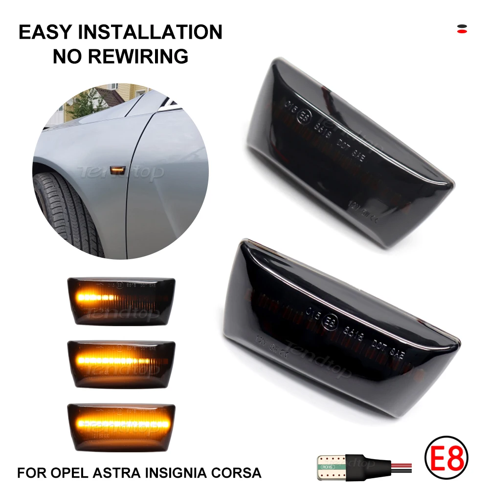 LED Dynamic Turn Signal Light Side Marker Lamp Indicator For OPEL Astra H Zafira B Corsa D Insignia A Meriva B Chevrolet Cruze