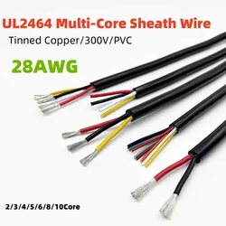 2/5/10M 28AWG UL2464 Sheathed Wire Cable Channel Audio Line 10 9 8 7 6 5 4 3 2 Cores Insulated Copper Cable Signal Control Wire