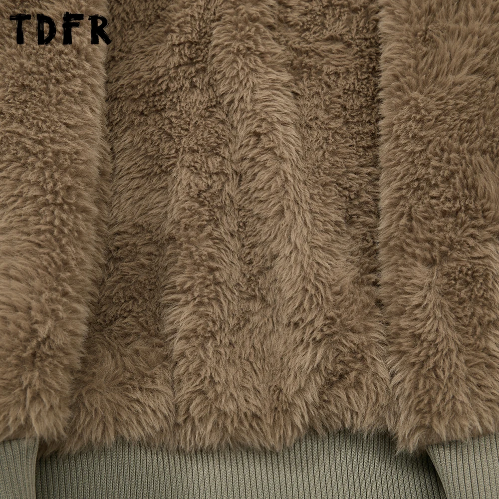 Solid Color Spliced Hooded Cargo Padded Jacket Mens Winter Casual Retro Loose Long Sleeve Removable Hat Thick Outerwear Man