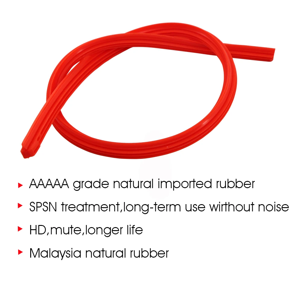 1 PCS RED Car Wiper Blades Silica Gel Silicon Refill Strips for Hybrid Type Wiper Blade 8mm 14\