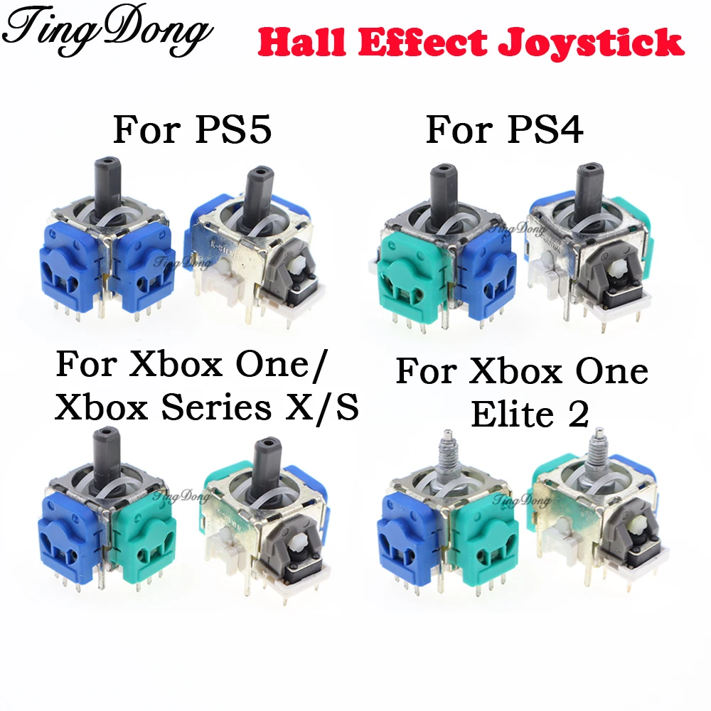 1/2 Stück Ersatz-Hall-Effekt 3D-Analog-Joystick für PS5/PS4/Xbox One/Xbox Series S X Controller Reparaturteile Zubehör