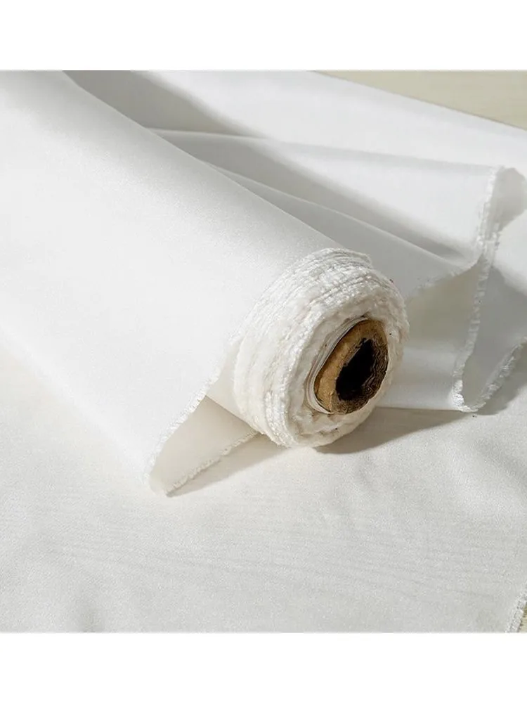 Tissu Habutai blanc non teint en soie artificielle, tissu Pongee Transparent en soie Pure 6mm 140cm, utilisation N