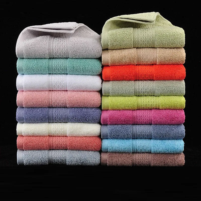 3Pcs/Set 34x34cm Solid Color Terry Cotton Home Washcloth Face Towels 17 Colors Household Cotton Face Towel