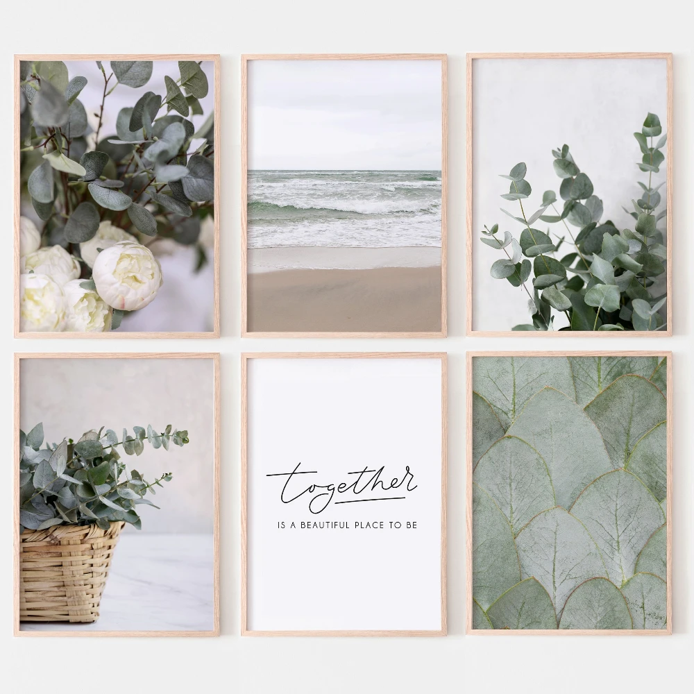 Sage Green Botanical Prints Canvas Poster Eucalyptus Gallery Wall Art Room Decor Boho Green Photography Photo Print Poster Gi