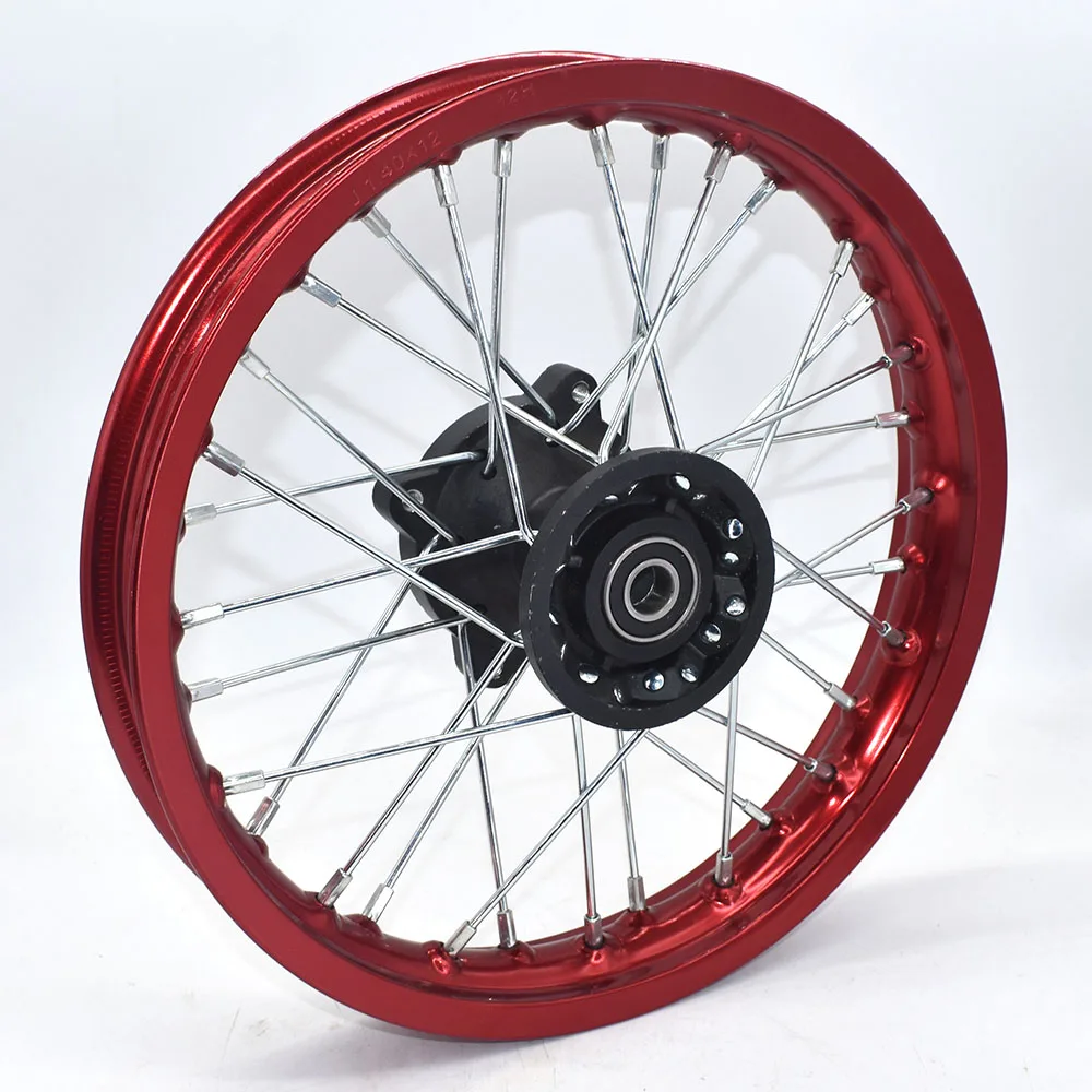 Dirt Bike Front Rim1.60-12 Aluminum Alloy 1.60X12inch Rims For Off-Road Motorcycle CRF50 XR50 70 SDG SSR Pro 50cc 110 125cc