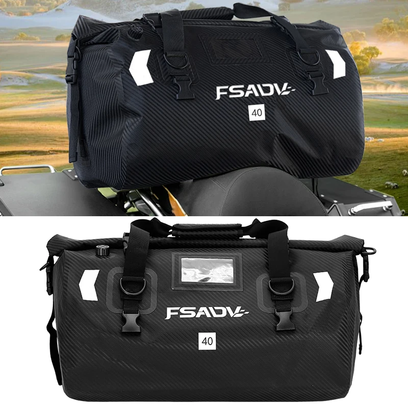 Carbon Black Waterproof Tail Bags Multi-functional Durable For BMW R1200GS R1250GS R1300GS R1300 GS ADV Rear Motocross Seat Bag
