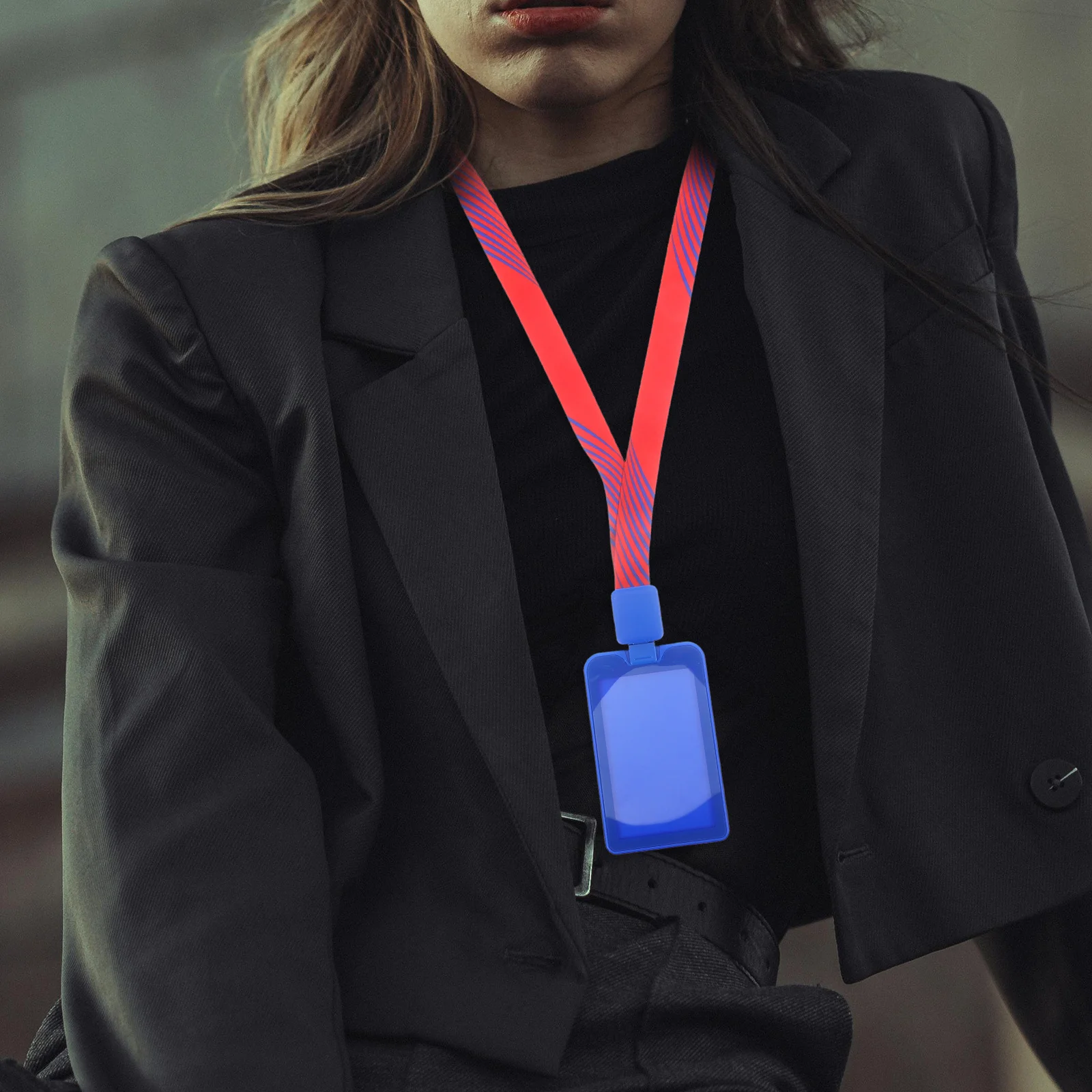 

1Set Clear Card Cover with Lanyard for Id Badge Holder Work Card Protector Transparent Sleeve for Employees Nurses Doctors