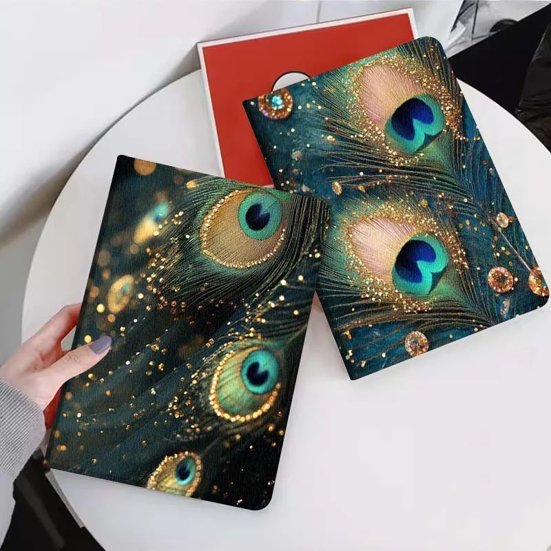 

Чехол для планшета Xiaomi Mi Pad Mini 4 5 6 7 SE Pro Plus Redmi Pad 2 SE 2025 8.8 11 с рисунком павлина, складной, подарочный