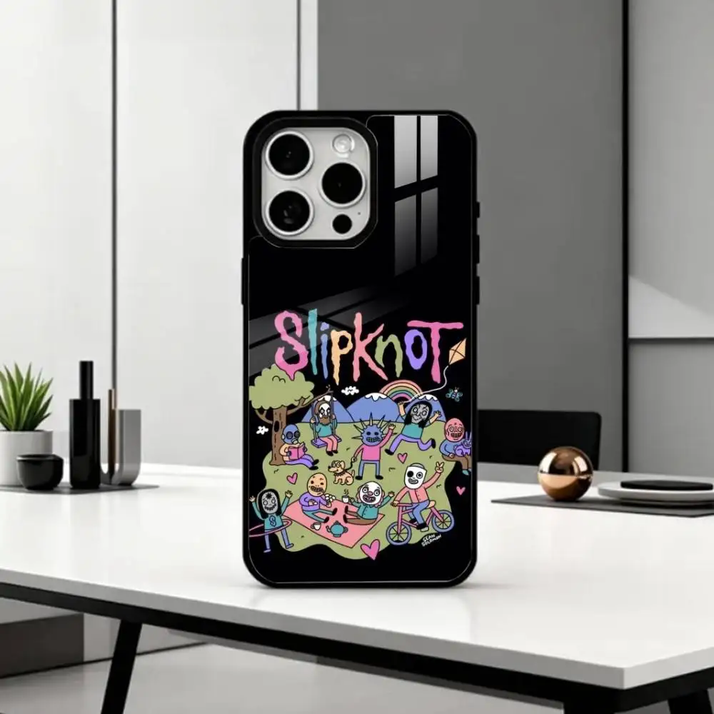 حافظة هاتف S-Slipknot B-Band لهاتف iPhone17,16,15,14,13,12,11 Plus، Pro Max Magnetic للشحن اللاسلكي Magsafe #5