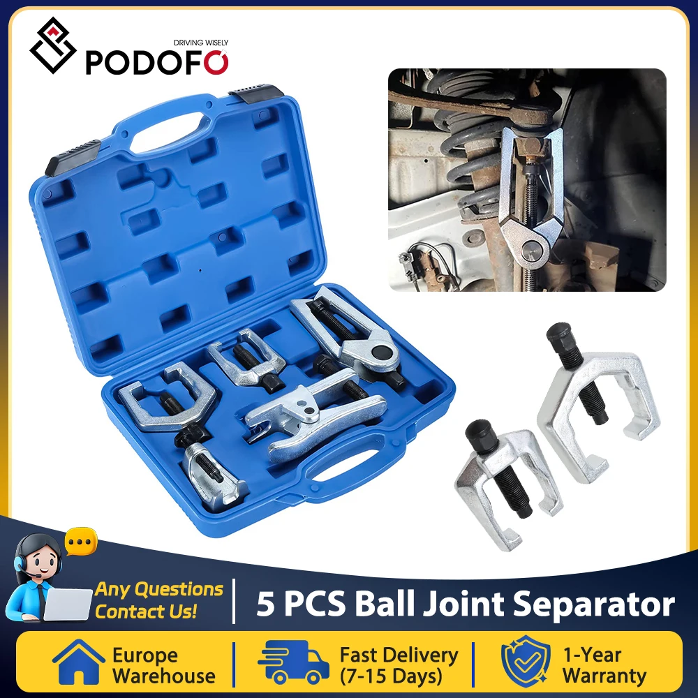 Podofo 5 pezzi separatore giunto sferico al tungsteno e kit rimozione tirante con custodia in ABS per auto camion universale