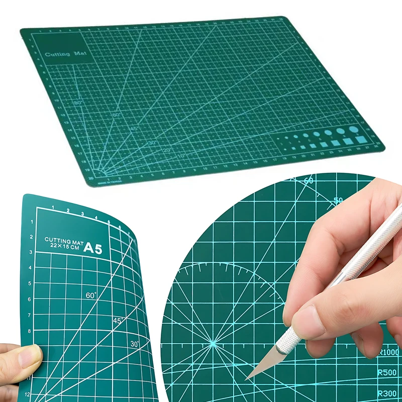 

Прочный зеленый коврик для резки формата А5/А4, 1 шт., самовосстанавливающийся коврик для резки, нескользящий стол, ручная работа, сделай сам, художественное ремесло, необходимые инструменты ZYF