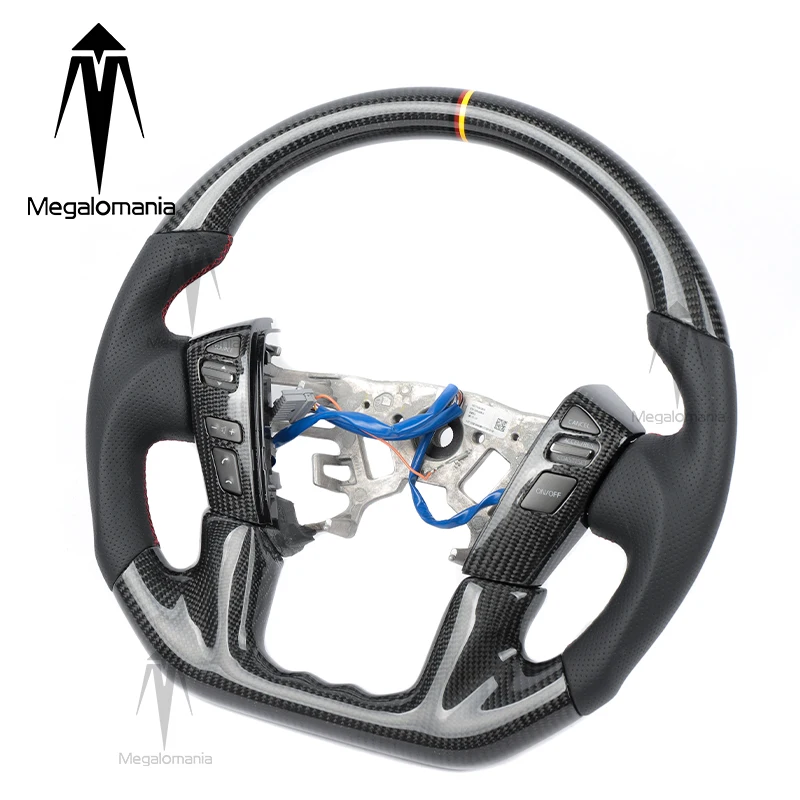 Customize Carbon Fiber Steering Wheel For Nissan Patrol Armada Y62 Y61 LED Steering Wheel