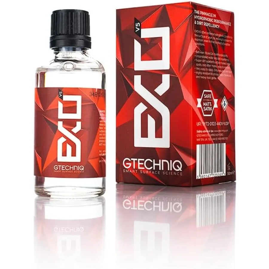 Gtechniq - حزمة إضاءة مصل كريستال EXOv5 50 مل - حماية طلاء السيراميك لأسطح السيارات تعزز اللمعان #3