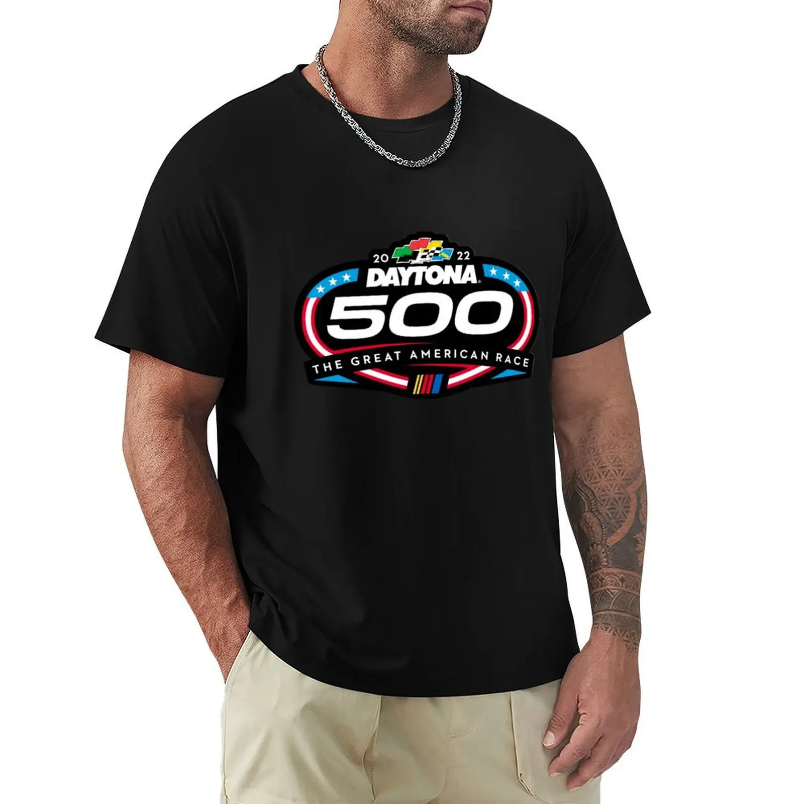 Daytona 500 2022 T-Shirt oversize t-shirts man oversizeds tshirts personalised Men's cotton