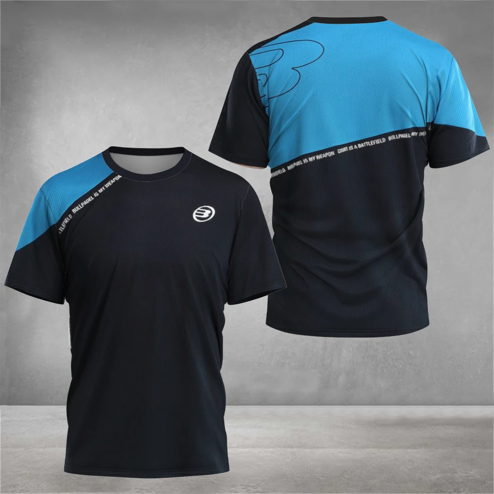 2024 Boutique Fashion Tennis Sports Short Sleeve Summer New Men\'s Fitness Sports Breathable T-shirt Men\'s Padel Quick Drying Top