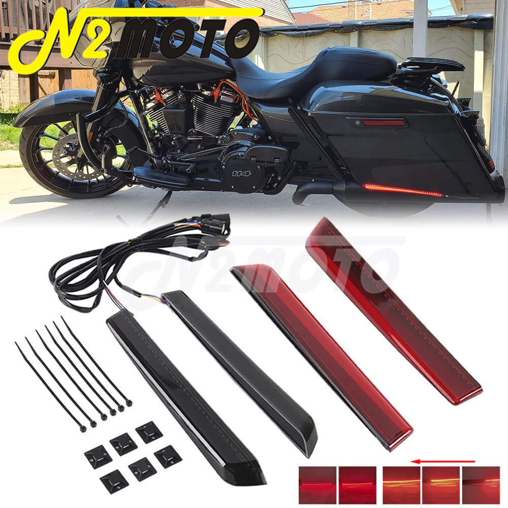 

Motorcycle Extended Bag Saddlebag LED Side Marker Light For Harley Touring Road Street Glide FLHT FLHX FLHXS FLTRX FLHR 2014-up