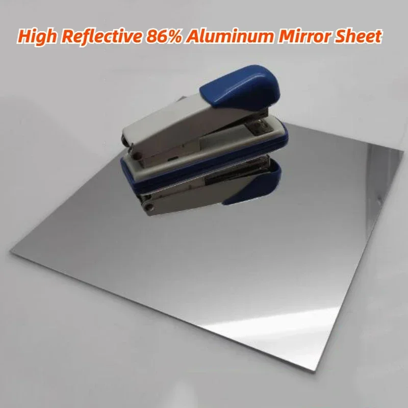 High Reflective 86% Mirror Surface Aluminum Sheet Mirror Effect DIY Aluminum Plate Thickness 0.3mm - 1mm 100x100mm 300x300mm