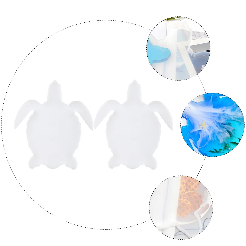 2 قطعة قالب كوستر السلحفاة H صنع الراتنج سيليكون الحيوان كريستال الايبوكسي منفضة سجائر لتقوم بها بنفسك الفن الحرفية هدية مجوهرات اكسسوارات #2