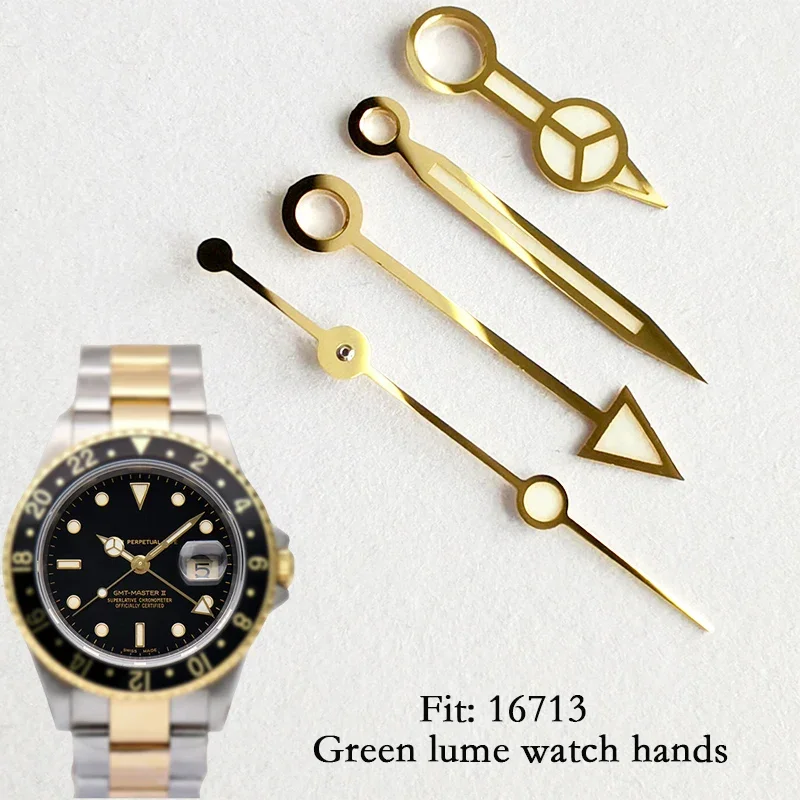 

Watch Parts GMT 3185 Movement Green Luminous Watch Hands for 16713 Movement Hand