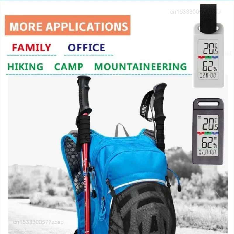 New Mini Thermometer Camping Temperature and Humidity Meter Outdoor Mountaineering Vehicle Sensor LCD Indoor Temperature