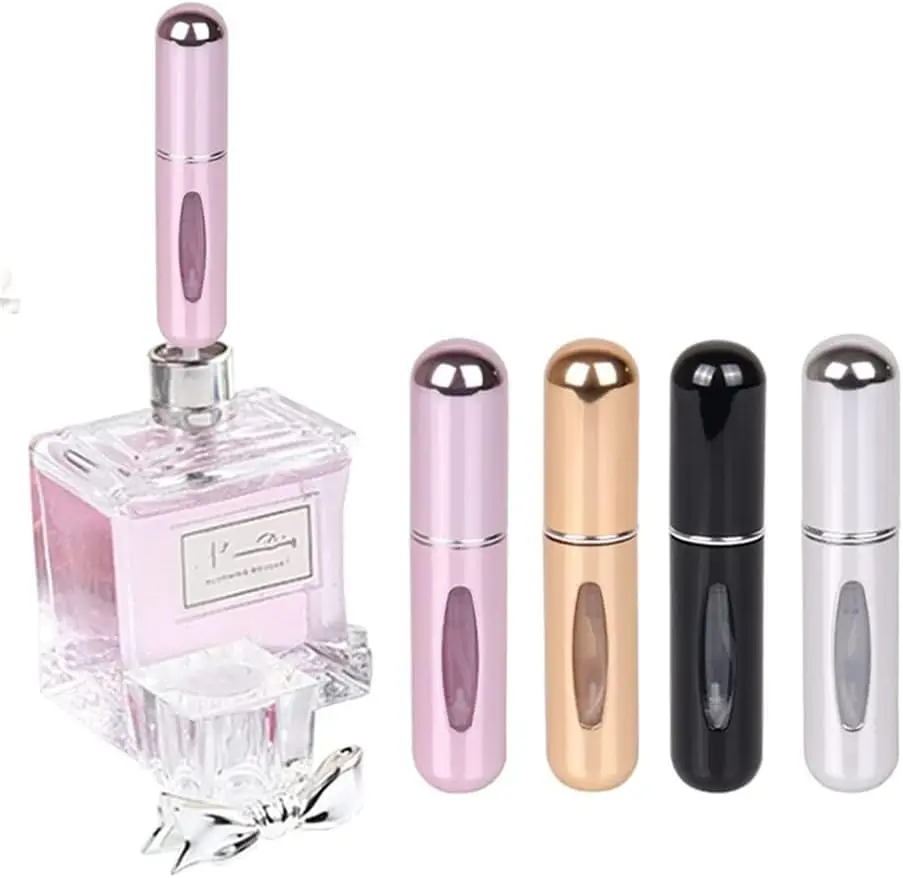 Portable Travel 5ml Bottom Charge Perfume Refillable Bottle Liquid Container For Cosmetics Spray Bottling Dispenser Press Head