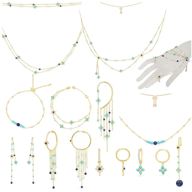 

Eomm стерлингового серебра 925 пробы, серьги с кисточками и звездами, браслет, ожерелье, женская мода, продвинутый дизайн, богемные роскошные новые ювелирные изделия