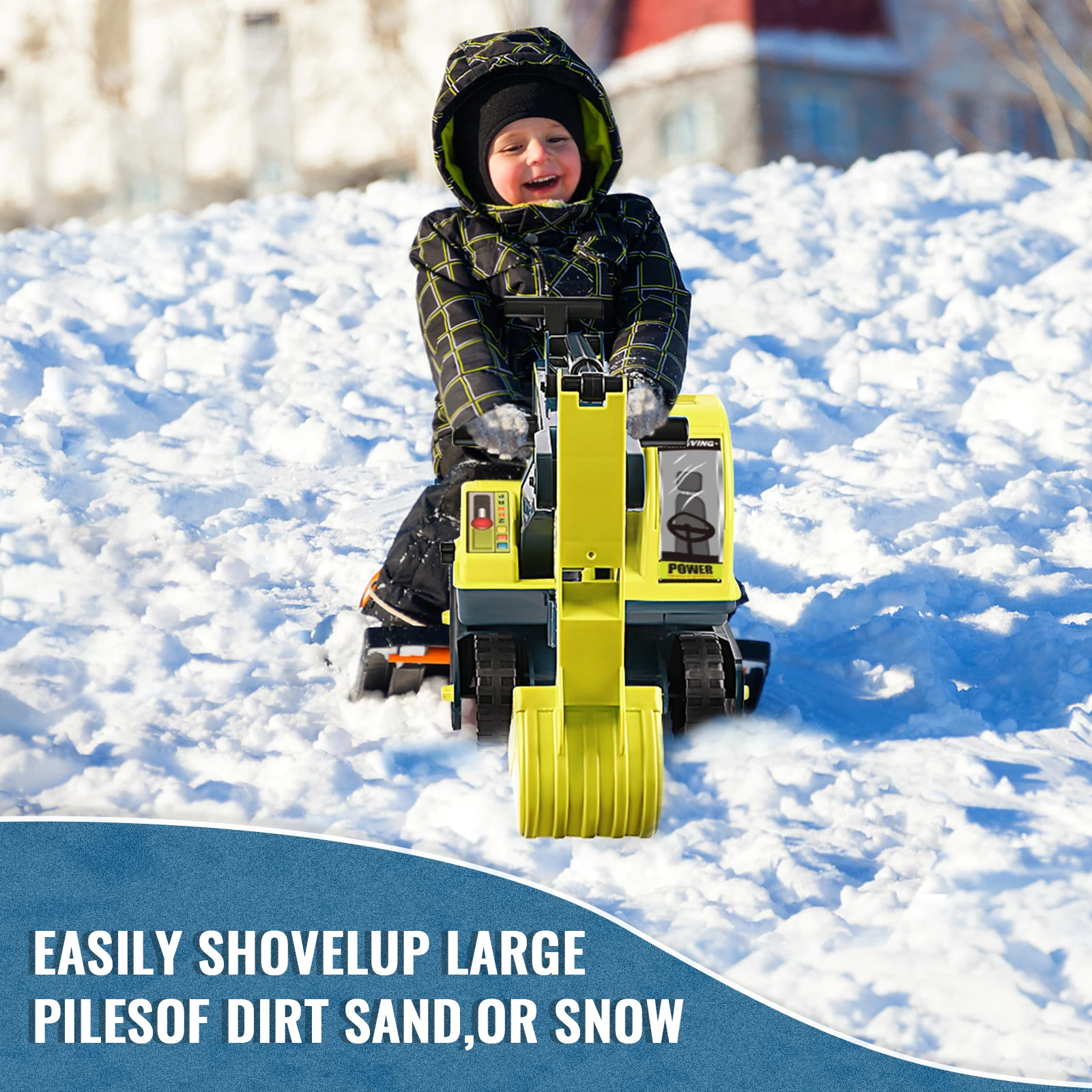 Ride-on Excavator Toy, Christmas Gift.