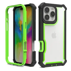 TPU Case for iPhone 11 12 13 14 15 16 Pro Max Rugged Hybrid Transparent Shockproof Armor Hard PC Frame Bumper Silicone Back Case